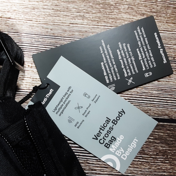 Anti theft cross body bag black NWT - Picture 2 of 5